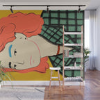 WOOL COAT GIRL Wall Mural Gallery Image 1