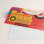 NASA Retro Space Travel Poster #9 Mars Wrapping Paper Gallery Image 2