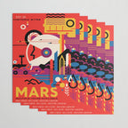 NASA Retro Space Travel Poster #9 Mars Wrapping Paper Gallery Image 3