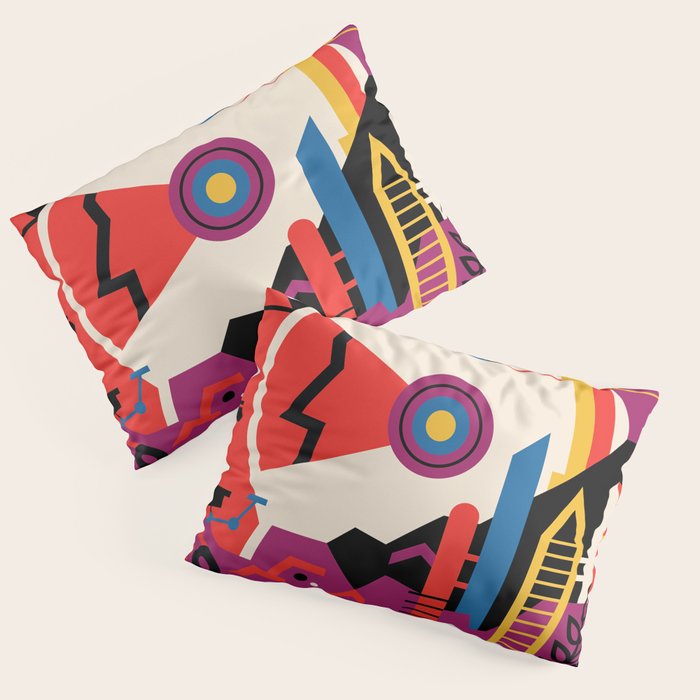 NASA Retro Space Travel Poster #9 Mars Pillow Sham Gallery Image 1