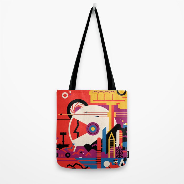 NASA Retro Space Travel Poster #9 Mars Tote Bag Gallery Image 2
