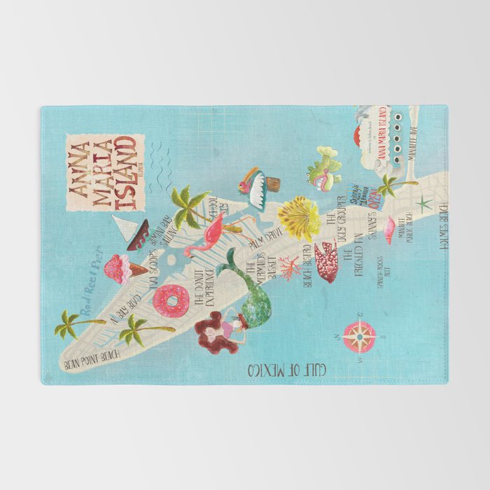 Anna Maria Island Map Rug Gallery Image 2