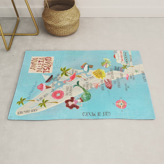 Anna Maria Island Map Rug Gallery Image 1