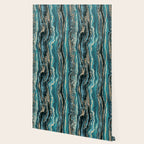 Turquoise Gold Sparkling Luxury Marble Gemstone Art Wallpaper Gallery Image 2