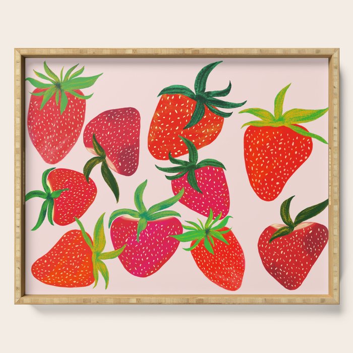 Strawberry Harvest Serving Tray Gallery Image 1
