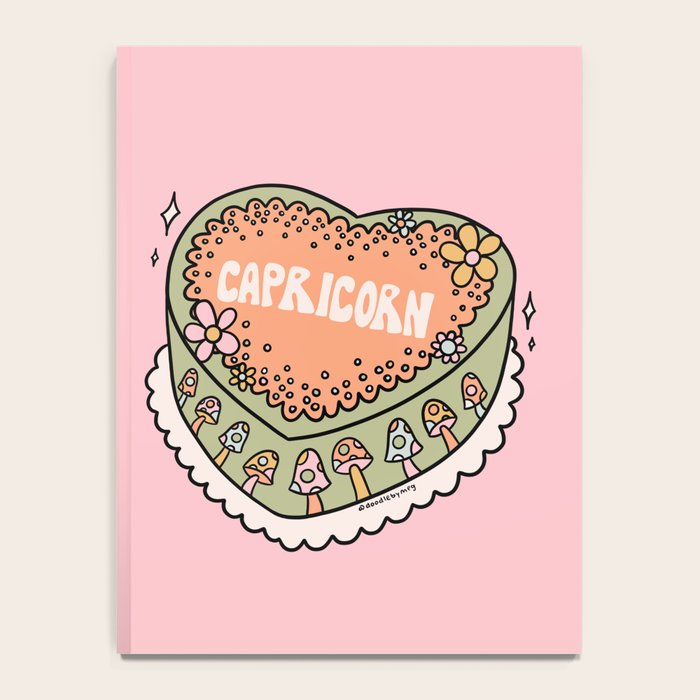 Capricorn Heart Cake Notebook Gallery Image 4