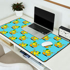 Funny retro lemon cartoon character pattern Desk Mat Gallery Image 2