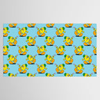 Funny retro lemon cartoon character pattern Tablecloth Gallery Image 2