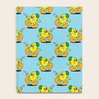 Funny retro lemon cartoon character pattern Notebook Gallery Image 4
