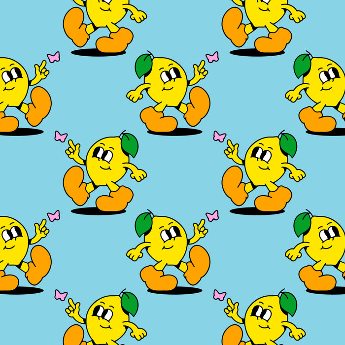 Funny retro lemon cartoon character pattern Coffee Mug Gallery Image 2
