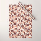 Linocut Tulip Pattern #2 Wrapping Paper Gallery Image 1