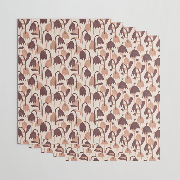 Linocut Tulip Pattern #2 Wrapping Paper Gallery Image 3