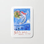 1962 FRANCE Marc Chagall Nice Soleil Fleurs Travel Poster Bath Mat Gallery Image 1