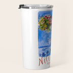 1962 FRANCE Marc Chagall Nice Soleil Fleurs Travel Poster Travel Mug Gallery Image 3