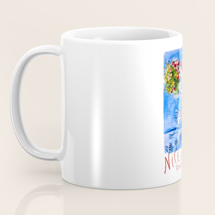 1962 FRANCE Marc Chagall Nice Soleil Fleurs Travel Poster Coffee Mug Gallery Image 3