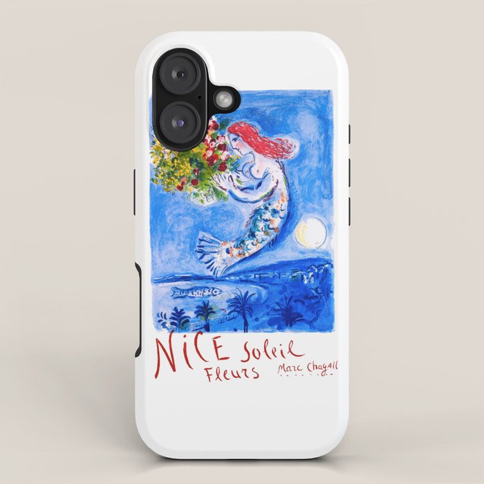1962 FRANCE Marc Chagall Nice Soleil Fleurs Travel Poster iPhone Case Gallery Image 1