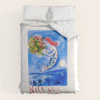 1962 FRANCE Marc Chagall Nice Soleil Fleurs Travel Poster Comforter Gallery Image 6