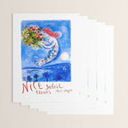 1962 FRANCE Marc Chagall Nice Soleil Fleurs Travel Poster Wrapping Paper Gallery Image 3