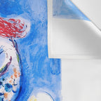 1962 FRANCE Marc Chagall Nice Soleil Fleurs Travel Poster Wall Tapestry Gallery Image 3