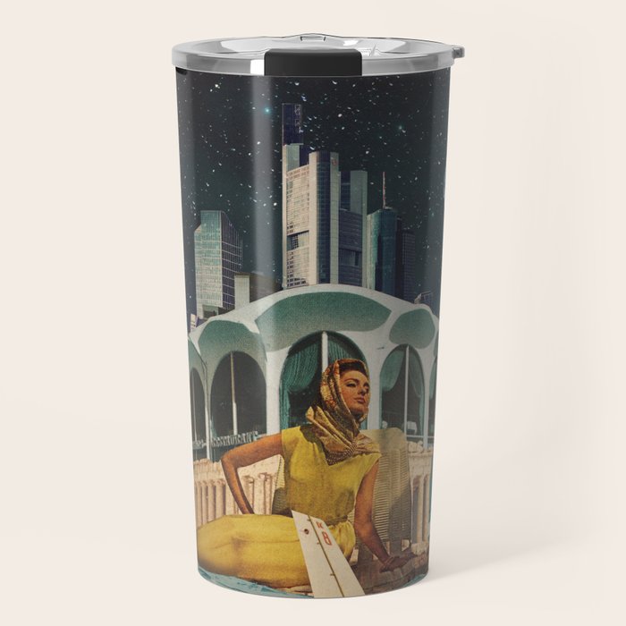 a Postcard from year 2345 Travel Mug Gallery Image 1