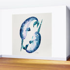 Blue Narwhals Wall Mural Gallery Image 2