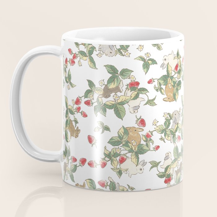 Strawberry fields bunnies Coffee Mug Gallery Image 3