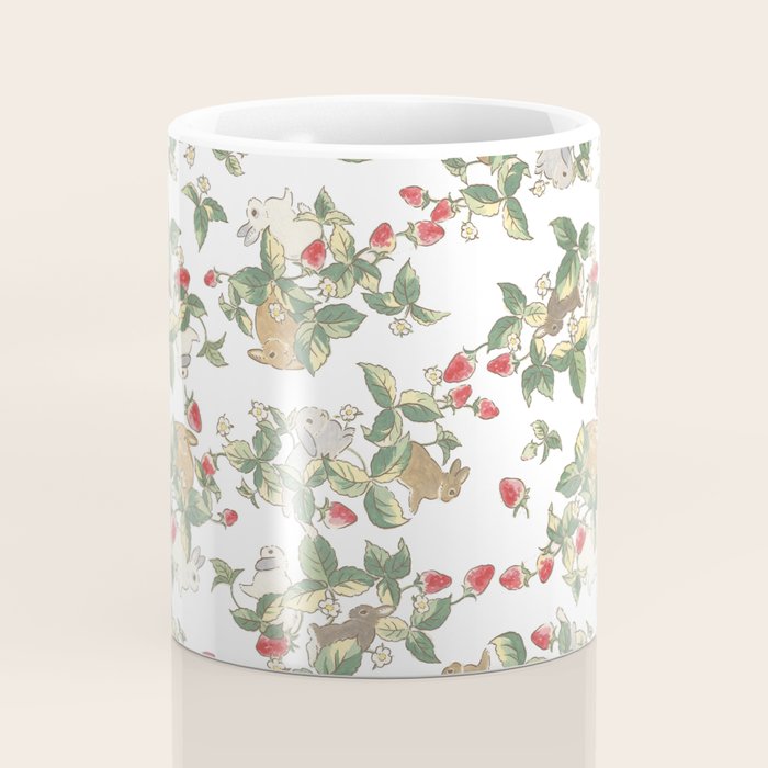 Strawberry fields bunnies Coffee Mug Gallery Image 4