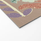 Block print summer meadow earthy tones Welcome Mat Gallery Image 2