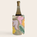 Block print summer meadow earthy tones Wine Chiller Gallery Image 1