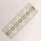 Aztec Stripes Beige Yoga Mat Gallery Image 1