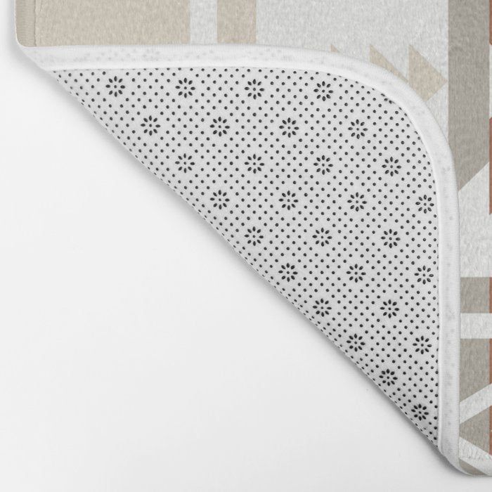 Aztec Stripes Beige Bath Mat Gallery Image 2