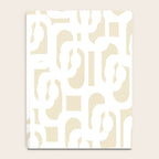 Mid Century Modern Loop Pattern in Neutral Beige and White Notebook Gallery Image 4
