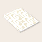 Mid Century Modern Loop Pattern in Neutral Beige and White Notebook Gallery Image 2
