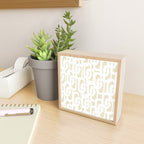 Mid Century Modern Loop Pattern in Neutral Beige and White Mini Art Print Gallery Image 2