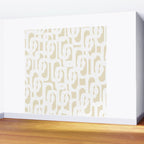 Mid Century Modern Loop Pattern in Neutral Beige and White Wall Mural Gallery Image 2