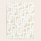 Mid Century Modern Loop Pattern in Neutral Beige and White Poster Gallery Image 4