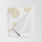 Mid Century Modern Loop Pattern in Neutral Beige and White Throw Blanket Gallery Image 3