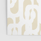 Mid Century Modern Loop Pattern in Neutral Beige and White Poster Gallery Image 3
