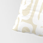Mid Century Modern Loop Pattern in Neutral Beige and White Pillow Sham Gallery Image 4
