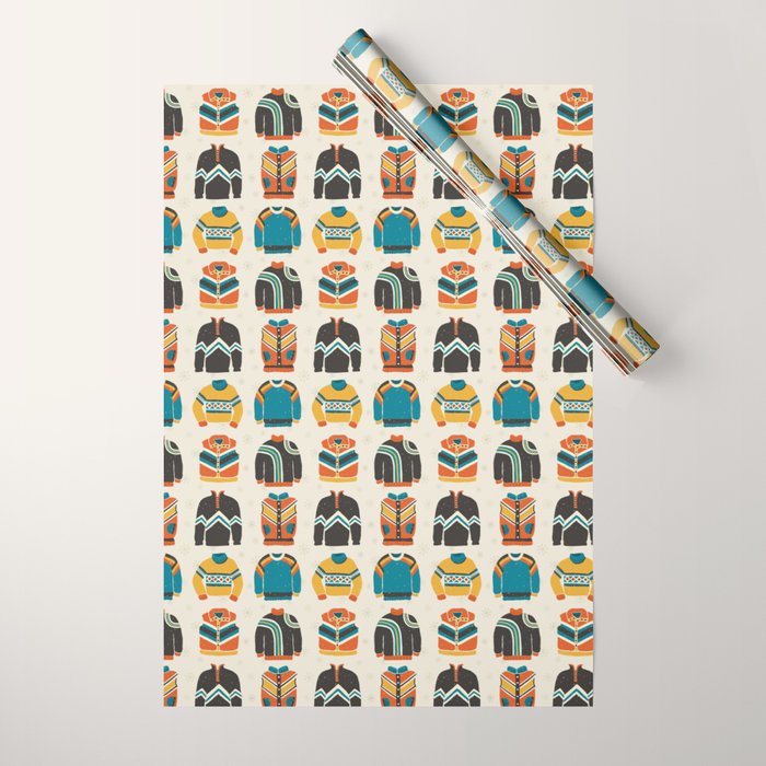 Vintage Skiwear Wrapping Paper Gallery Image 1