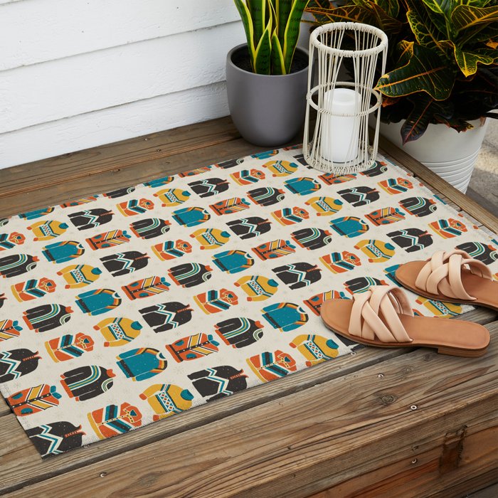 Vintage Skiwear Outdoor Rug Gallery Image 2