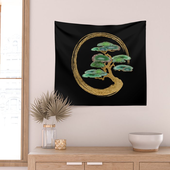 Zen Enzo Geode Bonsai Tree Wall Tapestry Gallery Image 2