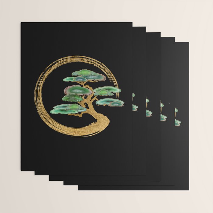 Zen Enzo Geode Bonsai Tree Wrapping Paper Gallery Image 3