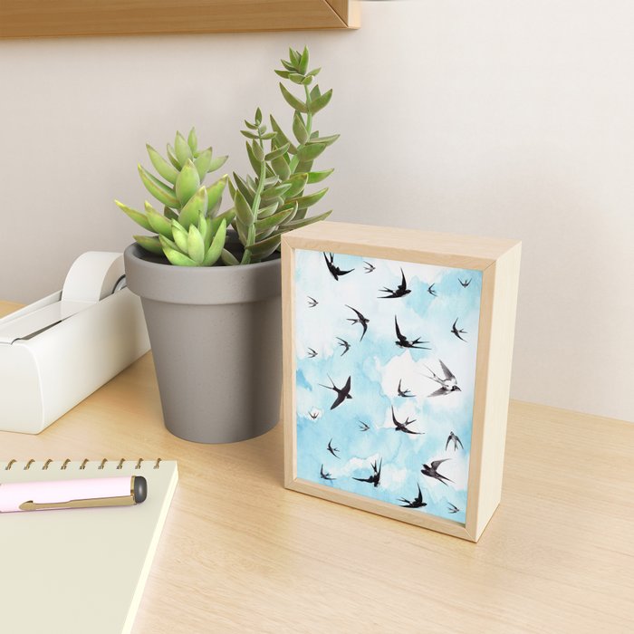 Swallows Mini Art Print Gallery Image 2