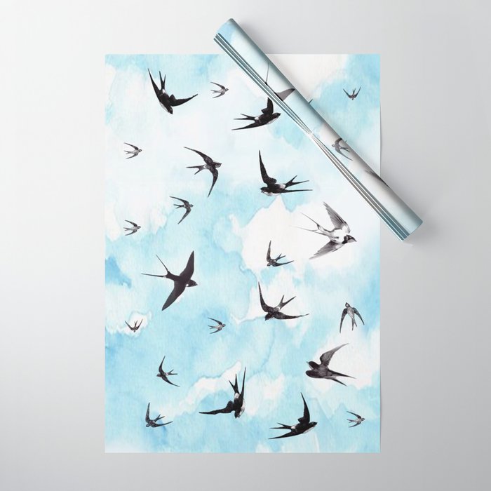 Swallows Wrapping Paper Gallery Image 1