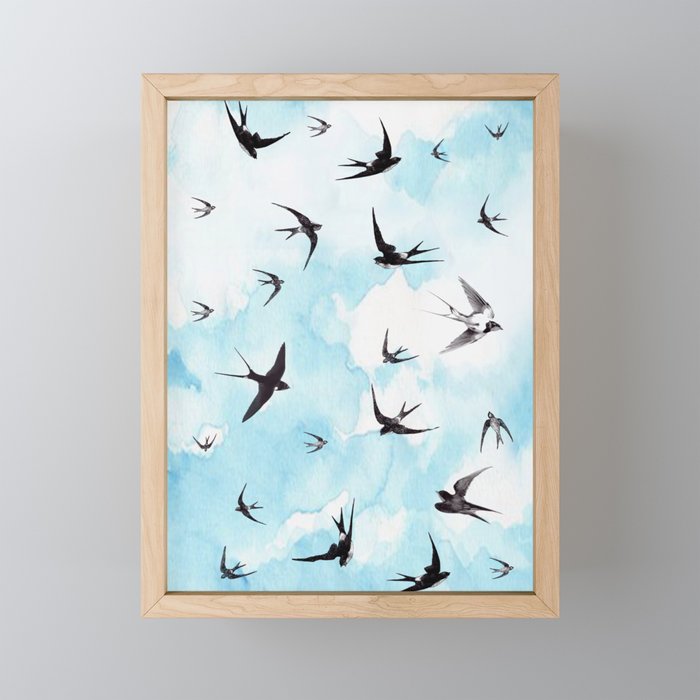 Swallows Mini Art Print Gallery Image 1