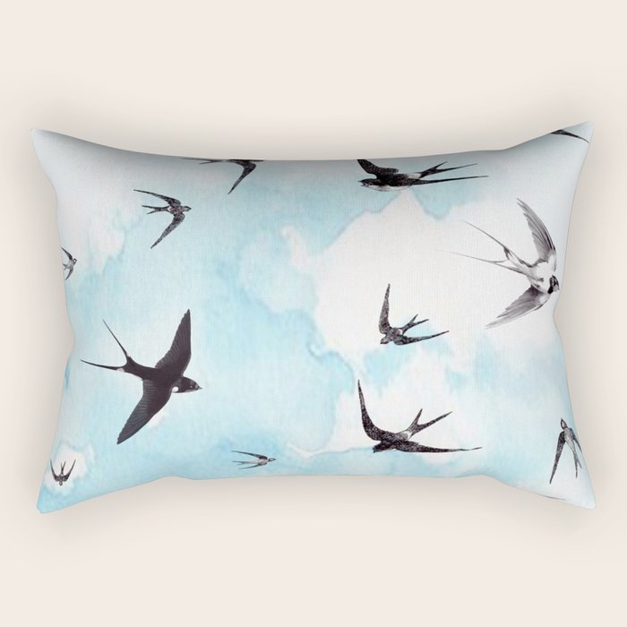 Swallows Rectangular Pillow Gallery Image 2