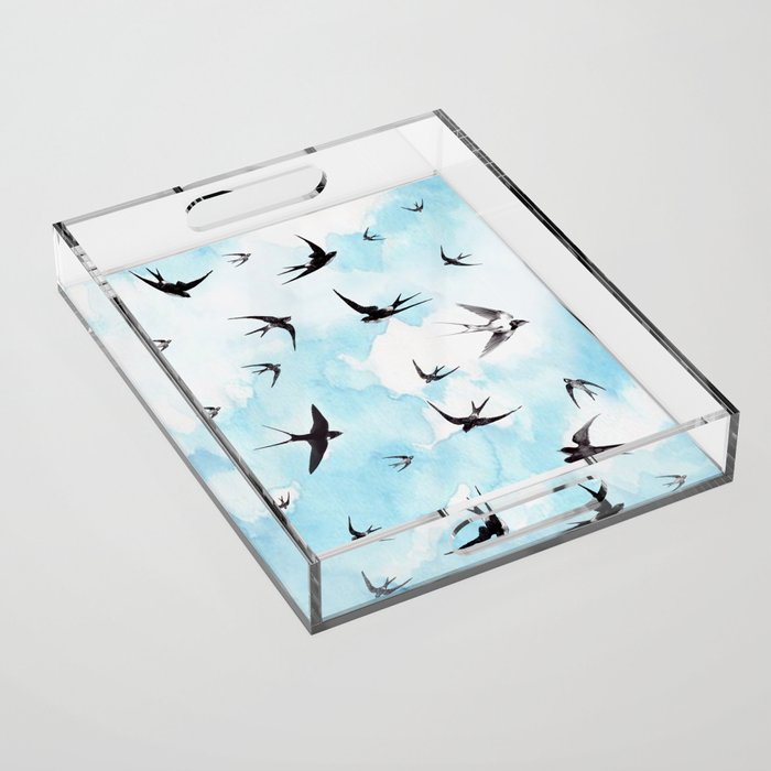 Swallows Acrylic Tray Gallery Image 1