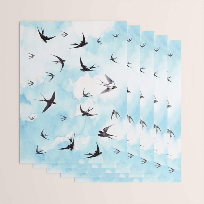 Swallows Wrapping Paper Gallery Image 3