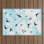 Swallows Outdoor Rug Gallery Image 1